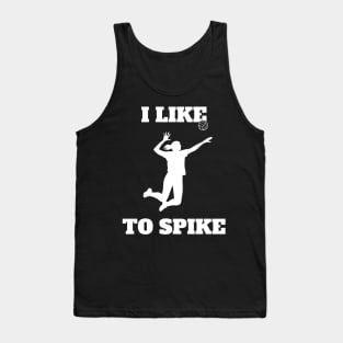 Womens Volleyball I like To Spike Volleyball Player Tank Top